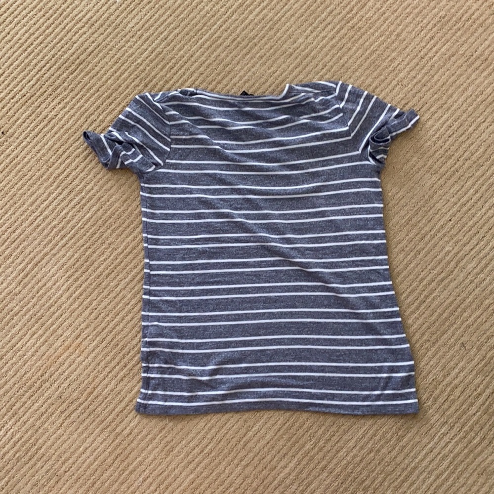 Banana Republic Gray Stripe Tee!! View 3